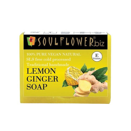 Мыло ручной работы с Лимоном и Имбирем (150 г), Lemon Ginger Soap, произв. Soulflower #1
