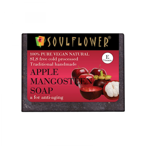 Мыло ручной работы с Яблоком и Мангостином (150 г), Apple Mangosteen Soap, произв. Soulflower #1