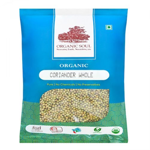 Органический Кориандр цельный (100 г), Organic Coriander Whole, произв. Organic Soul #1