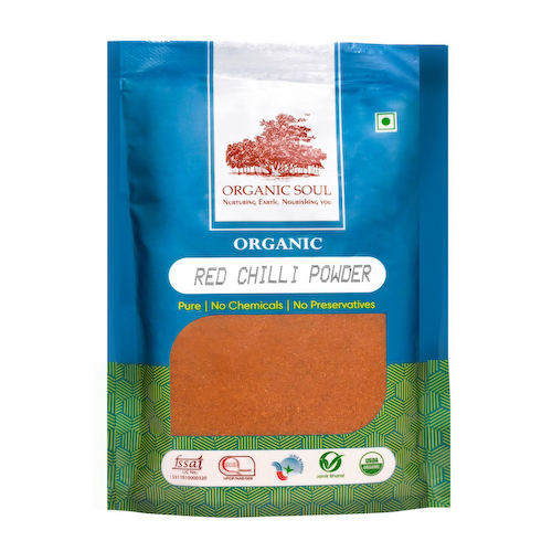 Органический молотый Красный Перец Чили (100 г), Organic Red Chilli Powder, произв. Organic Soul #1