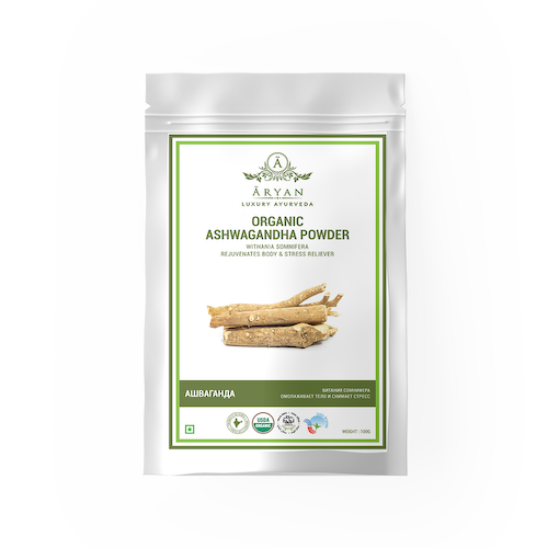 Органический порошок Ашваганды (100 г), Organic Ashwagandha Powder, произв. Aryan #1