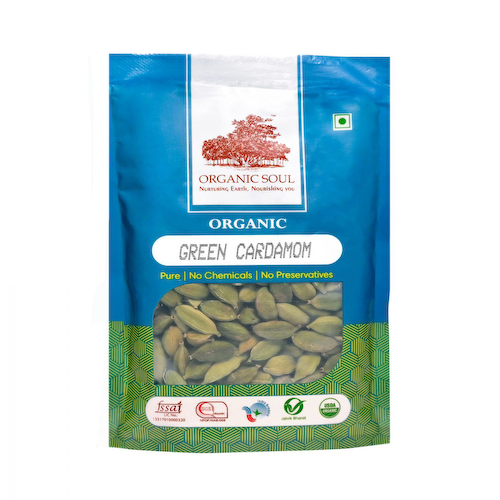 Органический Зеленый Кардамон цельный (50 г), Organic Green Cardamom Whole, произв. Organic Soul #1