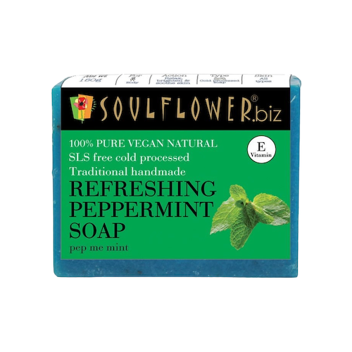 Освежающее мыло ручной работы с Мятой (150 г), Refreshing Peppermint Soap, произв. Soulflower #1