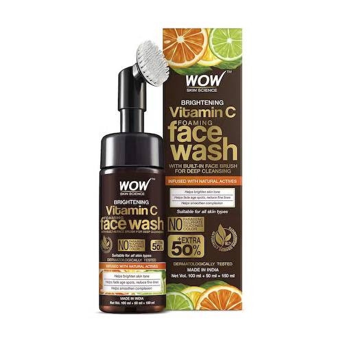 Пенка для умывания с Витамином С: для осветления кожи (150 мл), Brightening Vitamin C Foaming Face Wash, произв. WOW Skin Science #1