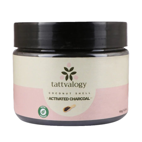 Порошок активированного Угля: очищение пор (150 г), Coconut Shell Activated Charcoal, произв. Tattvalogy #1
