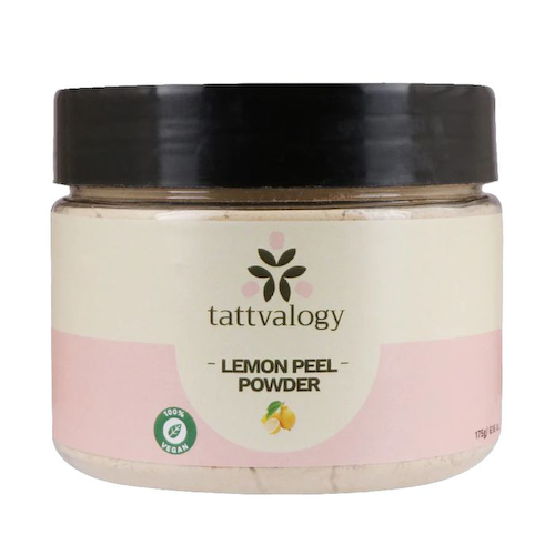 Порошок Лимонной цедры: отбеливание кожи (150 г), Lemon Peel Powder, произв. Tattvalogy #1