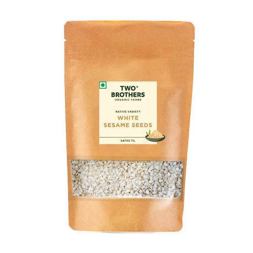 Семена белого Кунжута (200 г), White Sesame Seeds, произв. Two Brothers #1