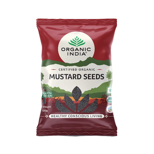 Семена коричневой Горчицы (100 г), Mustard Seeds, произв. Organic India #1