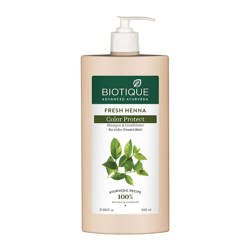 Шампунь-кондиционер с Хной (650 мл), Fresh Henna Color Protect Shampoo &amp; Conditioner, произв. Biotique #1