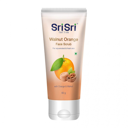 Скраб для лица с Грецким орехом и Апельсином (60 г), Walnut Orange Face Scrub, произв. Sri Sri Tattva #1