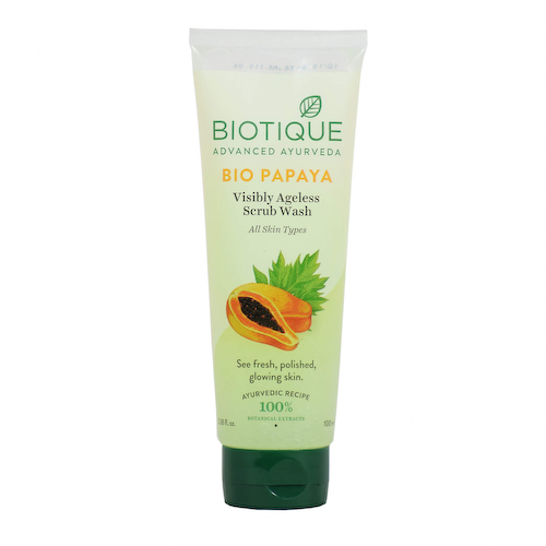 Скраб для лица с Папайей: омолаживающий (100 г), Bio Papaya Visibly Ageless Scrub Wash, произв. Biotique #1