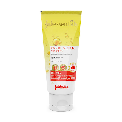 Солнцезащитный крем с Витамином Е и Календулой SPF 45 (100 мл), Vitamin E Calendula Suncreen SPF 45 PA++++, произв. Fabessentials #1
