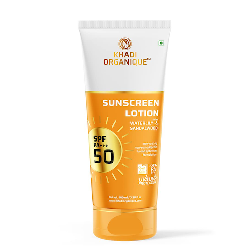 Солнцезащитный лосьон с Водяной лилией и Сандалом (100 мл), Sunscreen Lotion with Waterlily &amp; Sandalwood SPF 50 PA+++, произв. Khadi Organique #1