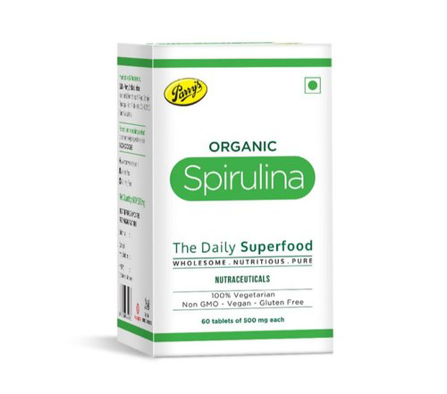 Спирулина (60 таб, 500 мг), Organic Spirulina Tablets, произв. Parry Wellness #1