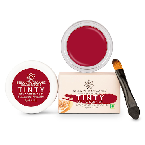 Средство для глаз, щек и губ с Гранатом и маслом Миндаля (8 г), Tinty Eye Cheek Lip Pomegranate Almond Oil, произв. Bella Vita #1