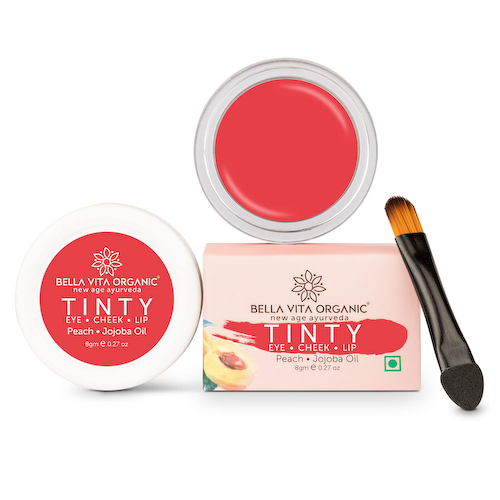 Средство для глаз, щек и губ с Персиком и маслом Жожоба (8 г), Tinty Eye Cheek Lip Peach Jojoba Oil, произв. Bella Vita #1