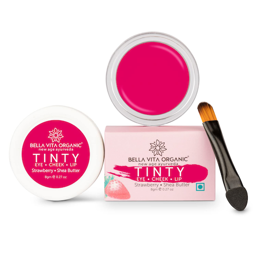 Средство для глаз, щек и губ с Клубникой и маслом Ши (8 г), Tinty Eye Cheek Lip Strawberry Shea Butter, произв. Bella Vita #1