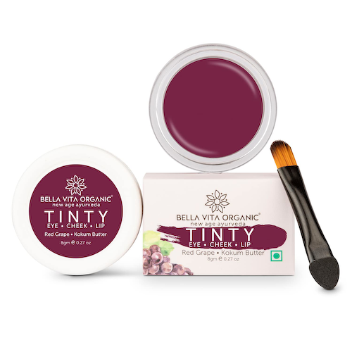 Средство для глаз, щек и губ с Красным виноградом и маслом Кокума (8 г), Tinty Eye Cheek Lip Red Grape Kokum Butter, произв. Bella Vita #1