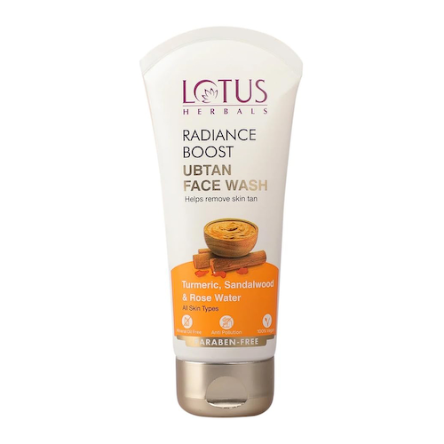Средство для умывания и сияния лица Убтан (50 г), Radiance Boost Ubtan Face Wash, произв. Lotus Herbals #1