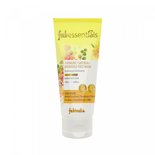 Средство для умывания с Куркумой, Шафраном и Календулой (100 г), Turmeric Saffron Marigold Face Wash, произв. Fabessentials #1