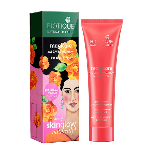 Тональный крем с SPF 15: оттенок Гипс (30 мл), Magicare All Day Foundation SPF 15 Gypsum, произв. Biotique #1