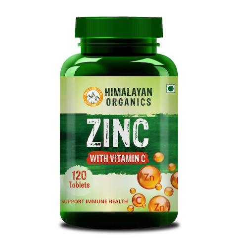 Цинк с Витамином С (120 таб), Zinc with Vitamin C, произв. Himalayan Organics #1