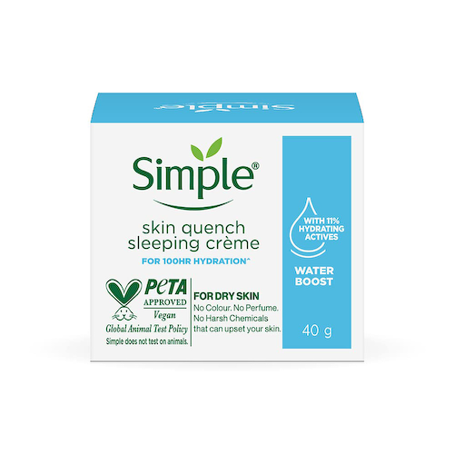 Успокаивающий ночной крем (40 г), Skin Quench Sleeping Creme, произв. Simple #1