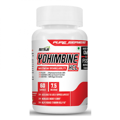 Йохимбин HCL (60 кап, 7,5 мг), Yohimbine HCL, произв. Nutrija #1