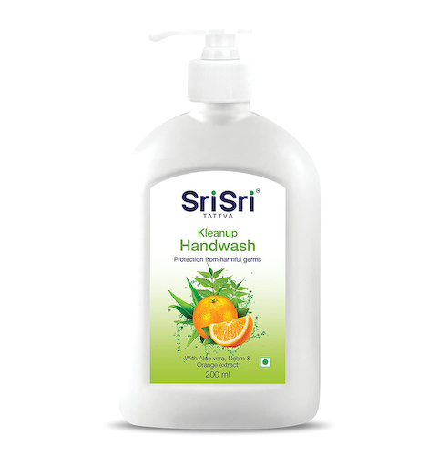 Жидкое мыло с Алоэ вера, Нимом и Померанцем (200 мл), Kleanup Handwash, произв. Sri Sri Tattva #1