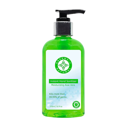 Антисептический гель для рук с Алоэ Вера (270 мл), Instant Hand Sanitizer Moisturizing Aloe Vera, произв. Greenviv Natural #1