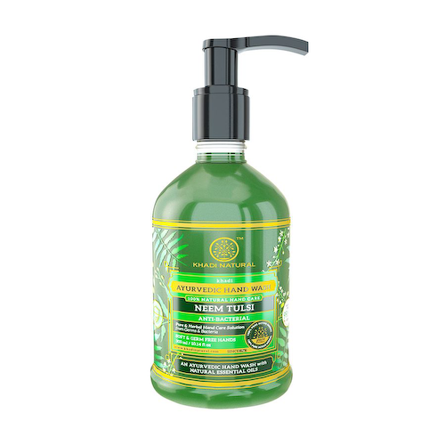 Антисептик для рук с Нимом и Тулси (300 мл), Anti-Bacterial Neem Tulsi Handwash, произв. Khadi Natural #1