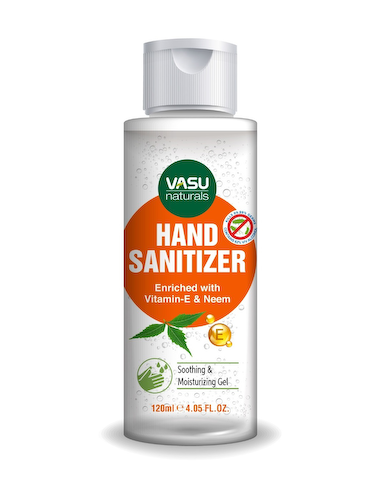 Антисептик для рук с Витамином Е и Нимом (120 мл), Hand Sanitizer, произв. VASU #1
