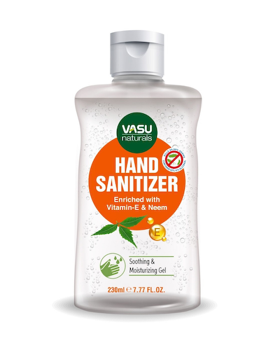 Антисептик для рук с Витамином Е и Нимом (230 мл), Hand Sanitizer, произв. VASU #1