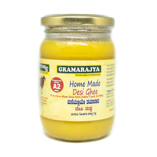 Домашнее масло Гхи из молока А2 (500 мл), Home Made Desi Ghee A2, произв. Gramarajya #1