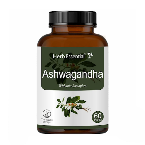 Ашваганда (60 таб, 500 мг), Ashwagandha, произв. Herb Essential #1