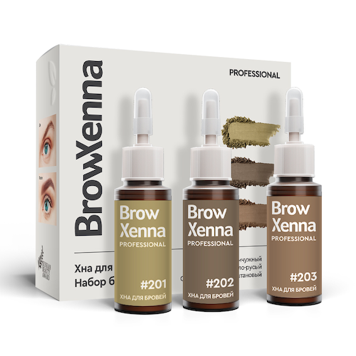Хна для бровей: набор Блонд (3 x 10 мл), Brow Xenna Blonde Set, произв. BrowXenna #1