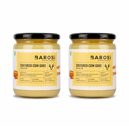 Культивированное масло Гхи (2 х 500 мл), Cultured Cow Ghee Set, произв. Barosi #1