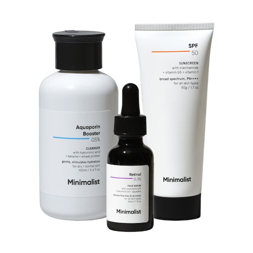 Набор антивозрастных средств для кожи (100 мл + 30 мл + 50 г), Anti-Aging Kit Set, произв. Minimalist #1