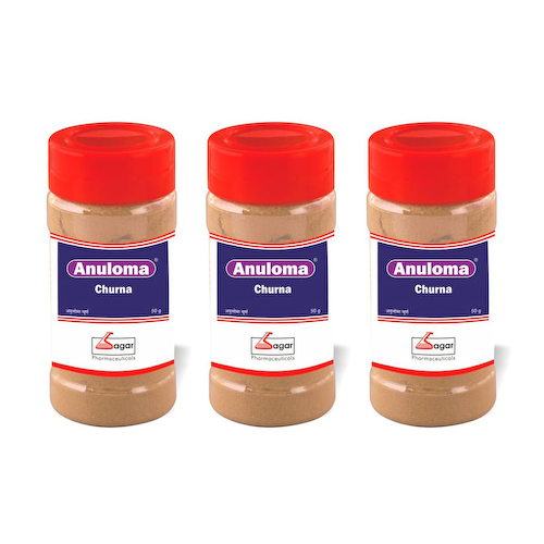 Набор Анулома Чурна (3 x 50 г), Anuloma Churna Set, произв. BPRL #1