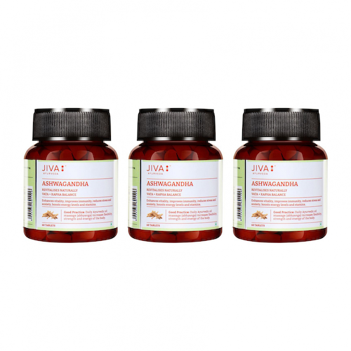 Набор Ашвагандха (3 x 60 таб, 500 мг), Ashwagandha Tablets Set, произв. Jiva #1