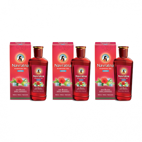 Набор аюрведического масла Навратна (3 x 100 мл), Navratna Ayurvedic Oil Set, произв. Emami #1