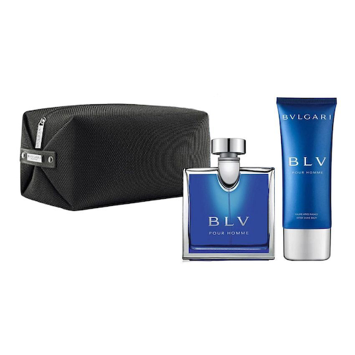 Набор БЛУ (100 мл + 75 мл), BLV Pour Homme Eau De Toilette, After Shave Balm &amp; Pouch Set, произв. Bvlgari #1