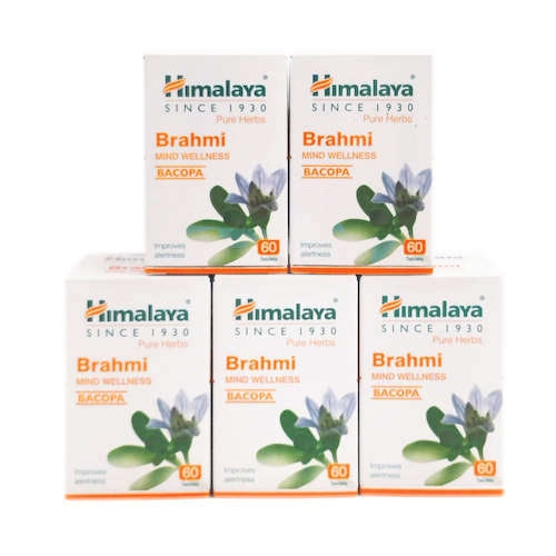 Набор Брахми (5 х 60 таб, 250 мг), Brahmi Set 5, произв. Himalaya #1