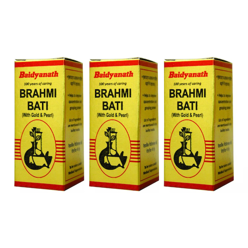 Набор Брахми Бати (3 x 30 таб), Brahmi Bati Set, произв. Baidyanath #1