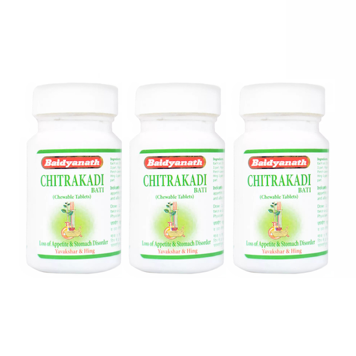 Набор Читракади Вати (3 х 80 таб, 300 мг), Сhitrakadi Bati Set, произв. Baidyanath #1