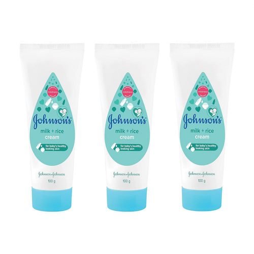 Набор Детский крем с Молоком и Рисом (3 x 100 г), Milk + Rice Cream Set, произв. Johnson’s Baby #1