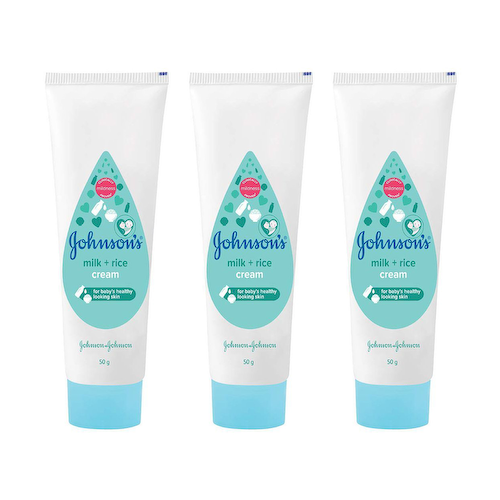 Набор детского крема с Молоком и Рисом (3 x 50 г), Milk + Rice Cream Set, произв. Johnson’s Baby #1