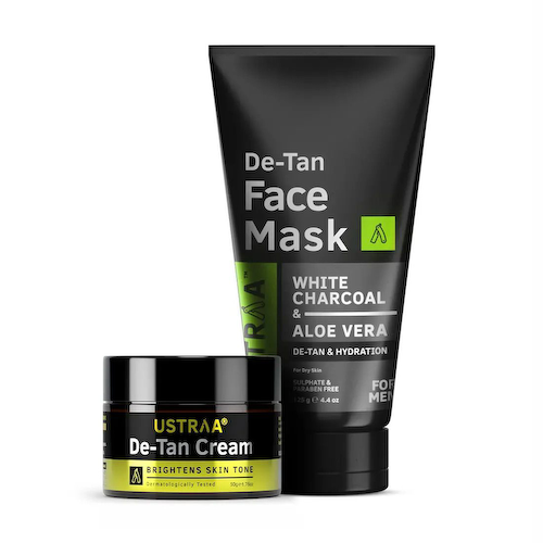 Набор для осветления кожи: маска и крем для лица (125 г + 50 г), De-Tan Face Mask and De-Tan Cream Set, произв. Ustraa #1
