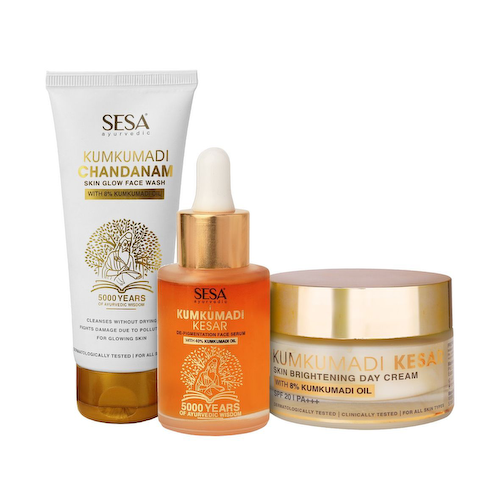 Набор для сияния кожи (100 мл + 30 мл + 50 мл), Glow &amp; Radiance Set, произв. Sesa #1