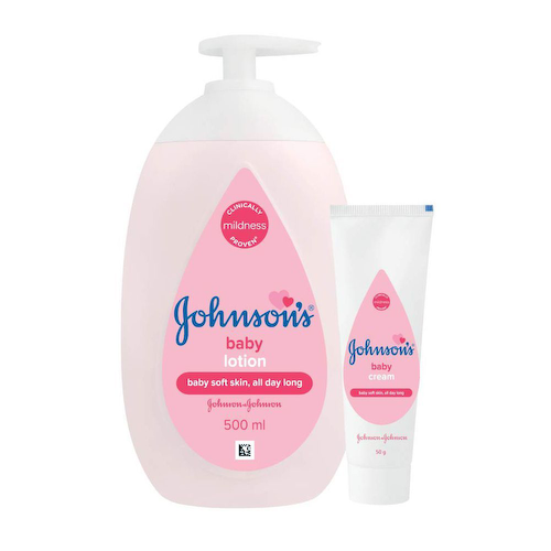 Набор для ухода за детской кожей (500 мл + 50 г), Baby Lotion &amp; Cream Set, произв. Johnson’s Baby #1